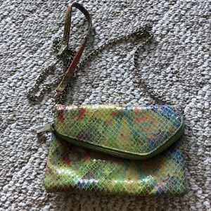 Hobo embossed leather small handbag